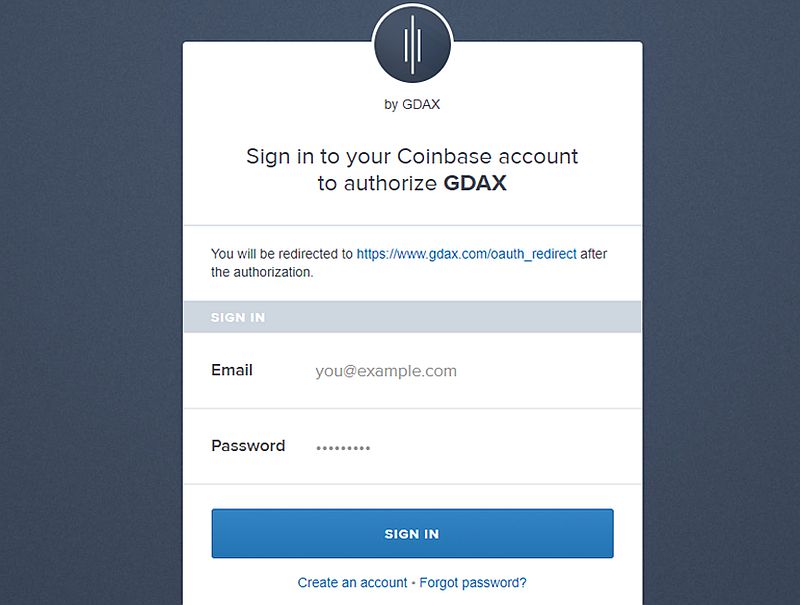 GDAX-coinbase-login